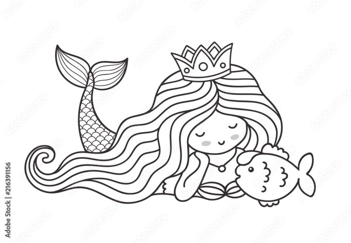 Animated mirmaid coloring pages