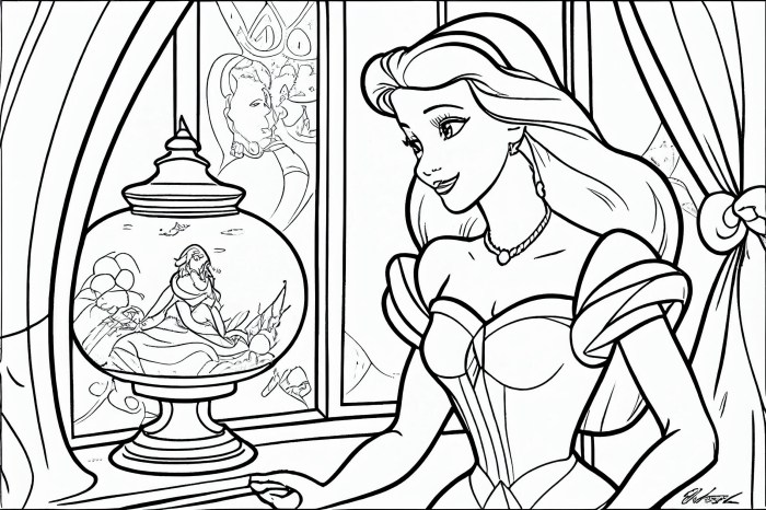 Anime disney princesses coloring pages