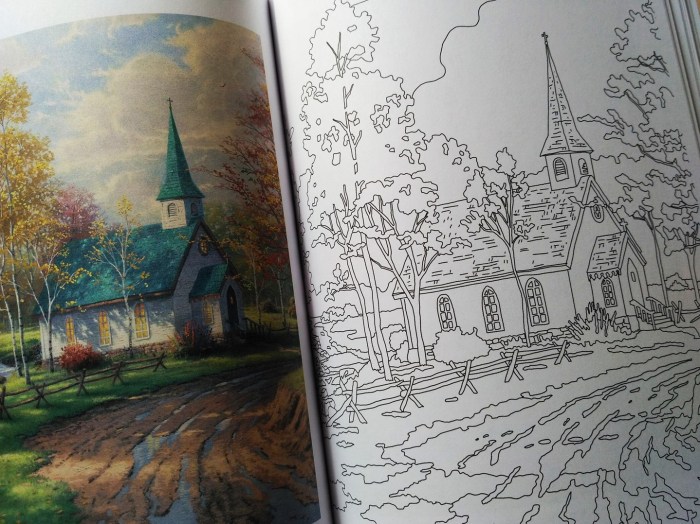 Thomas kinkade coloring book