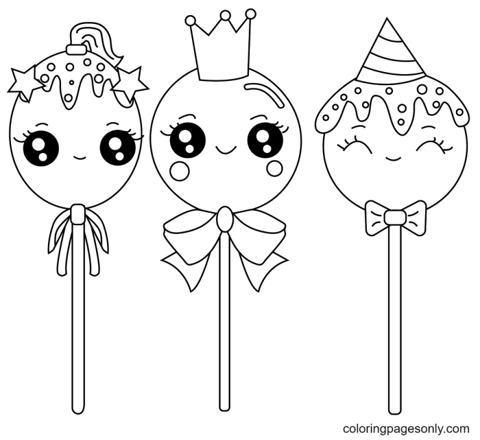 Candy coloring book pages