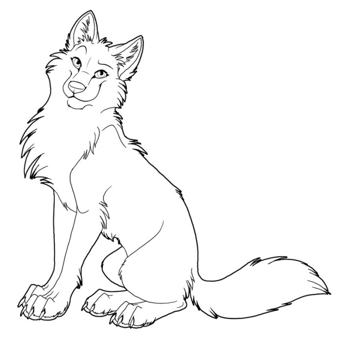 Animated wolves coloring pages