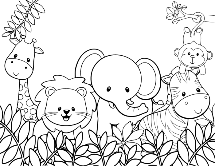 Baby animal coloring pages free