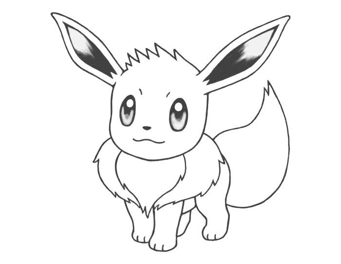 Anime eevee coloring pages