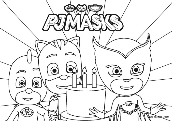 Coloring book pj masks coloring pages