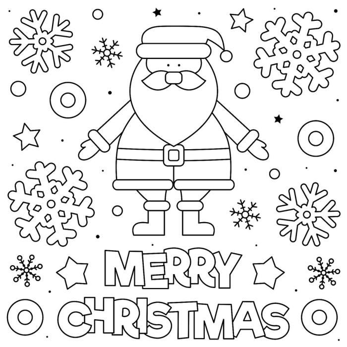 Animated christmas santa coloring to print