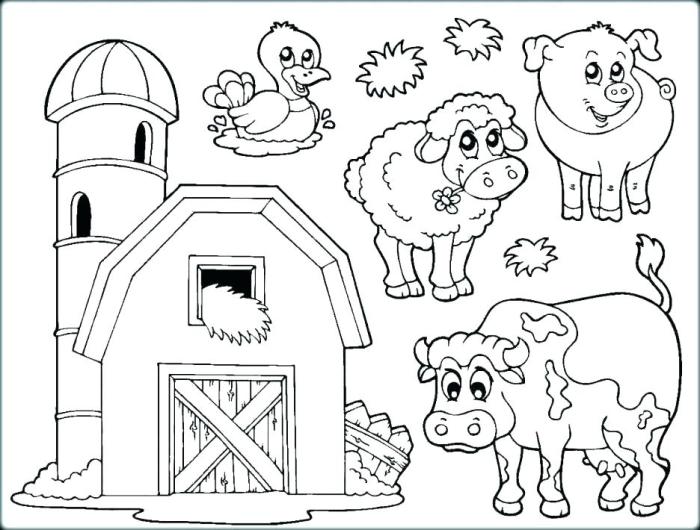 Animated baby farm animal coloring pages