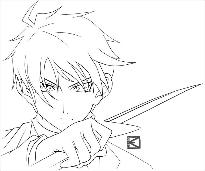 Anime boys coloring pages