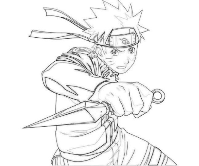 Anime coloring page naruto