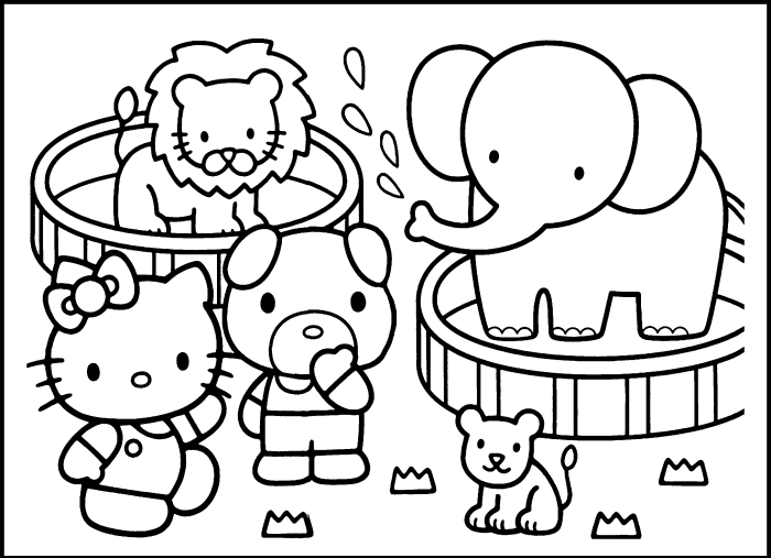 Free coloring pages zoo animals