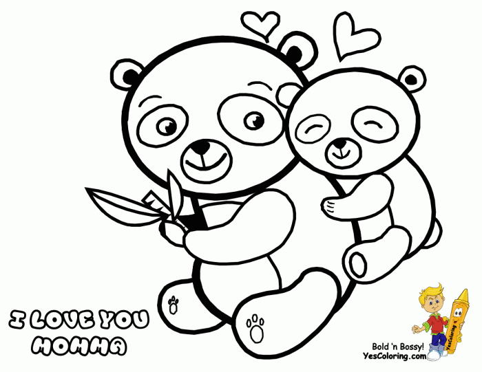 Animal baby panda coloring pages