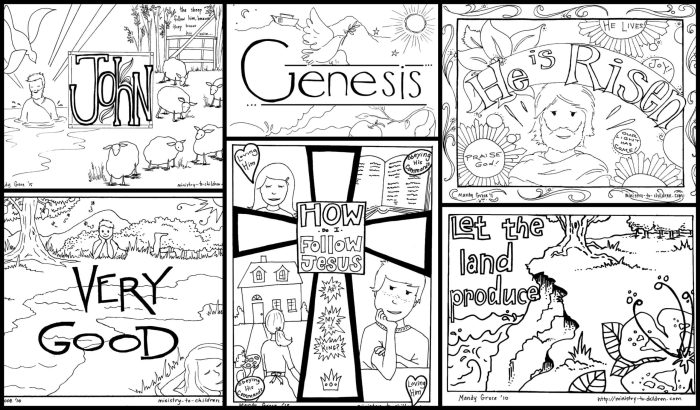 Books of the bible coloring pages