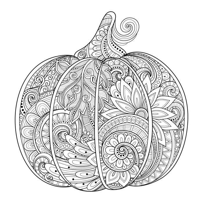 Fall coloring book pages