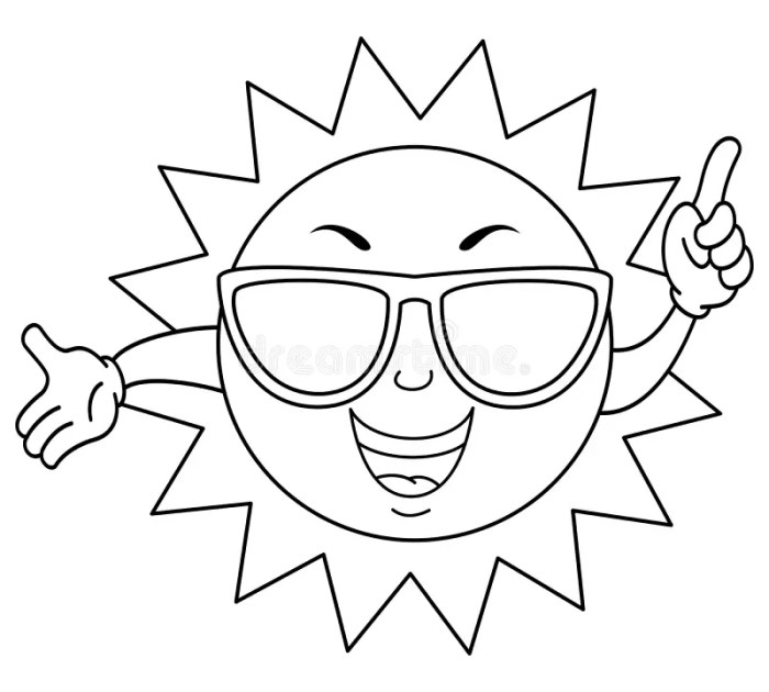 Animated coloring sun pictures