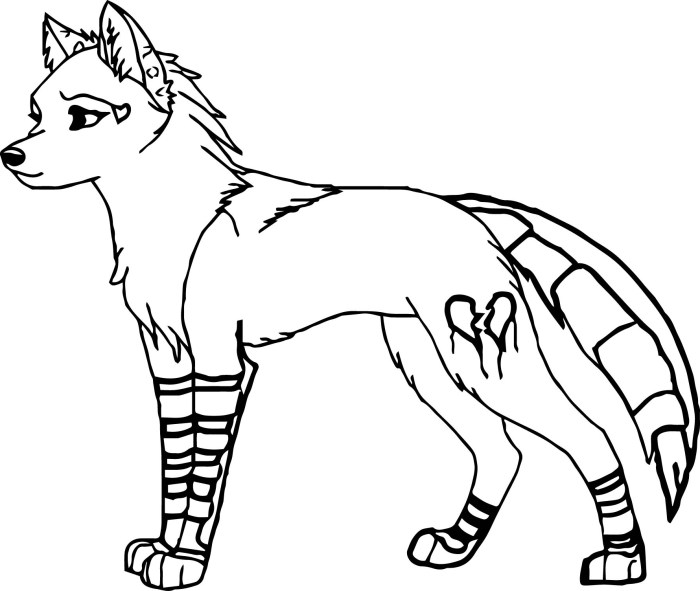 Animated wolves coloring pages