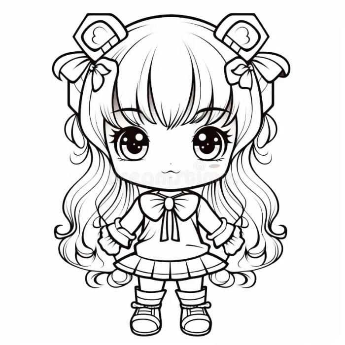 Anime goth chibi coloring pages