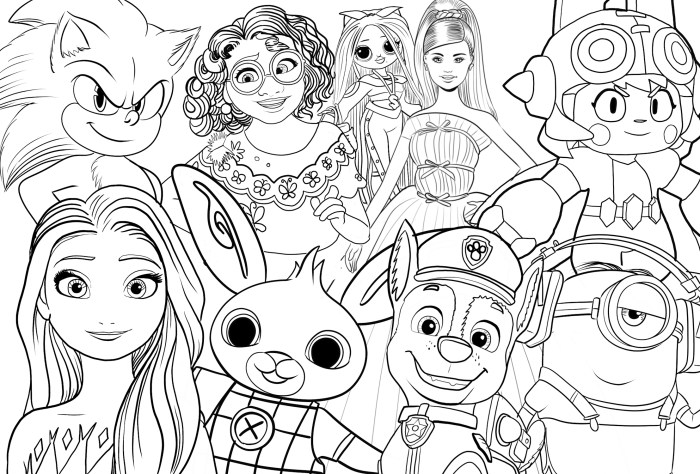 Animated pair of g coloring sheet