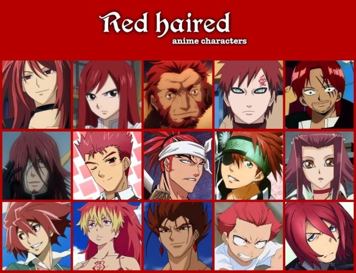 Anime coloring red hair