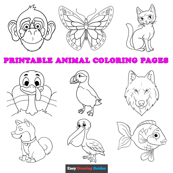 Printables coloring pages animals