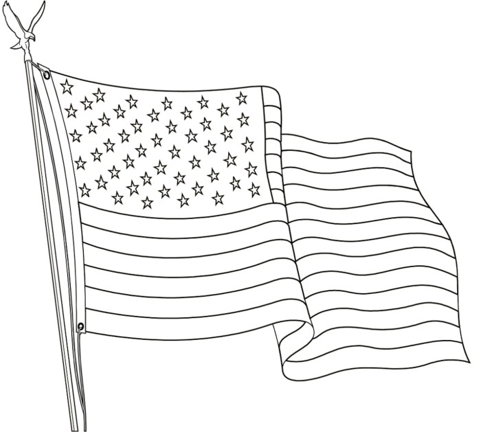 American flag coloring book