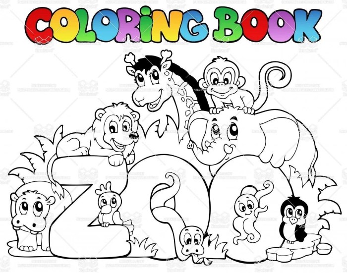 Free coloring pages zoo animals