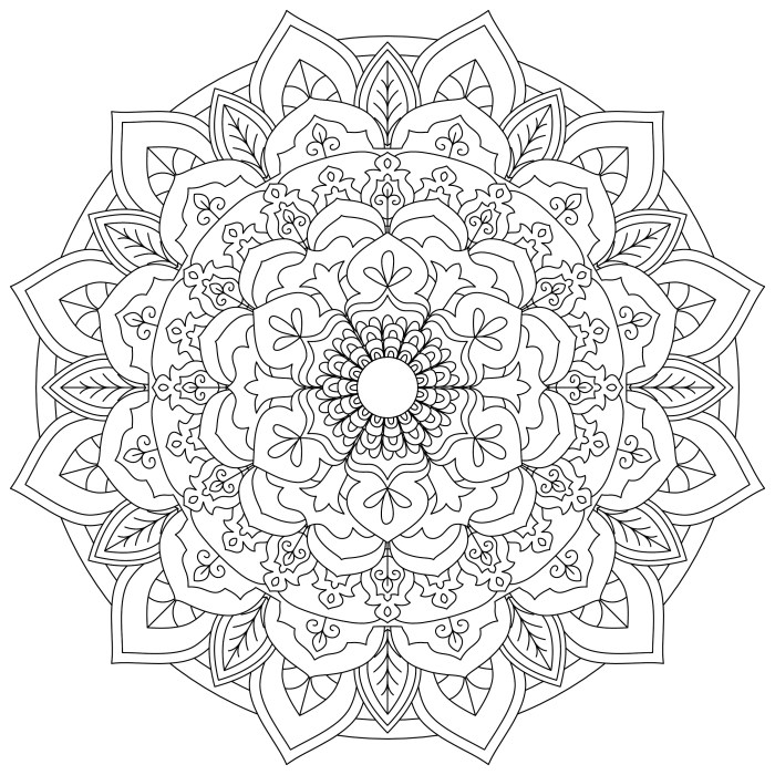 Kids coloring mandalas pages printable mandala