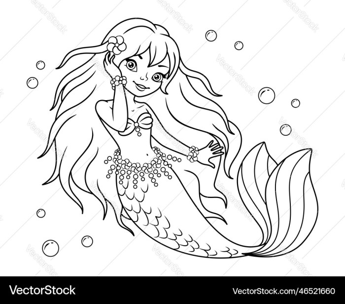 Animated mirmaid coloring pages