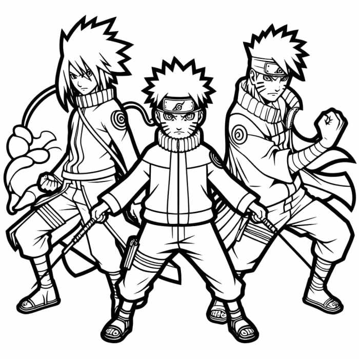 Anime coloring page naruto