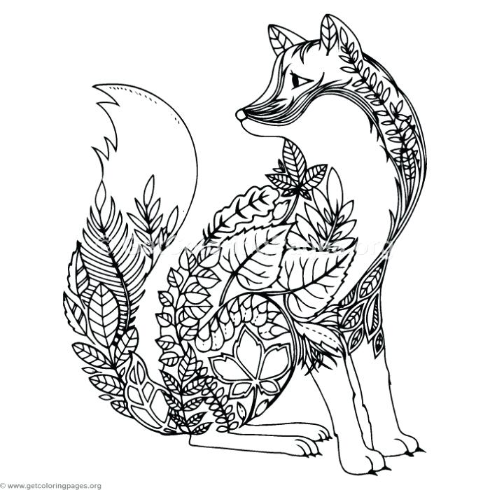 Zentangle animal coloring pages