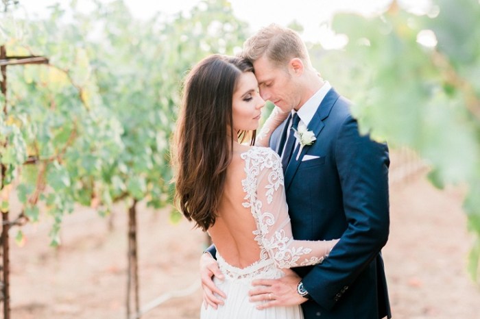 Lace dress open back wedding