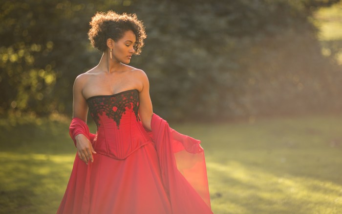 Wedding dresses red and black