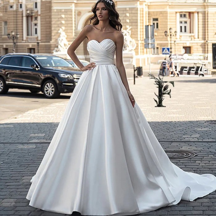 Satin ballgown wedding dress