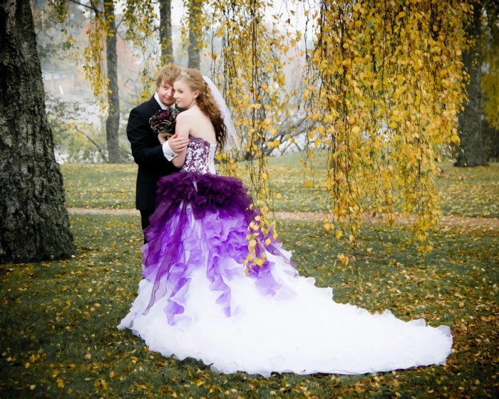 Wedding dresses light purple