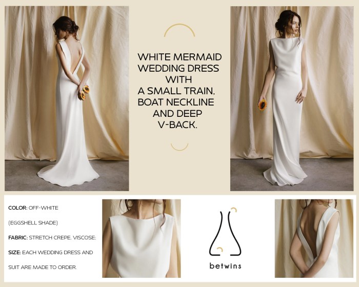 Mermaid simple wedding dresses