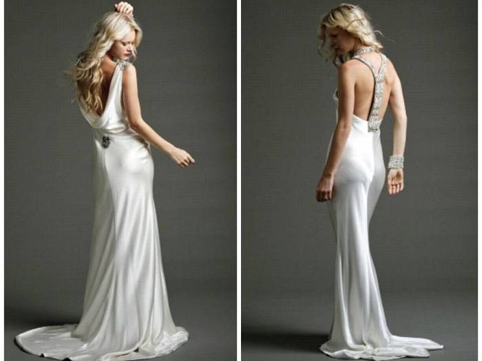 Wedding dresses open back