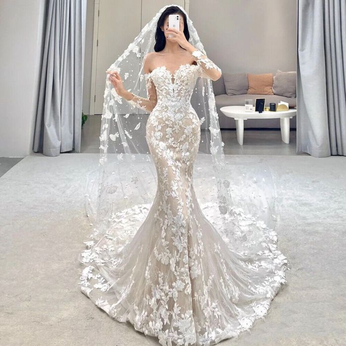 Elegant mermaid wedding dresses